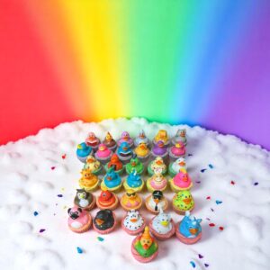 Shower in the Rainbow Duckcakes