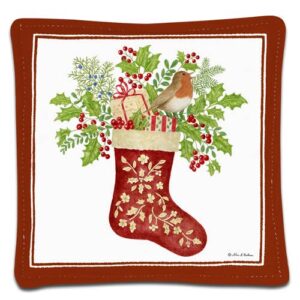 Single Spiced Mug Mat S11-378 Holiday Stocking