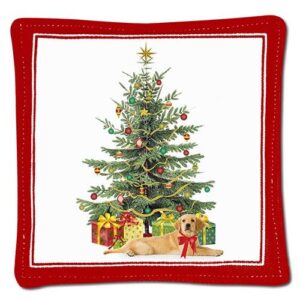 Single Spiced Mug Mat S11-362 Golden Christmas