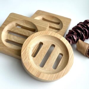 Bamboo Wood Tray for Soap or Shower Steamers 3"