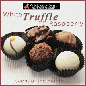White Truffle Raspberry Scented Candles